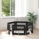 VidaXL Bramka dla psów z podpórkami 6 pcs Czarny dąb 80 x 60 cm