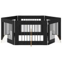 VidaXL Bramka dla psów z podpórkami 6 pcs Czarny dąb 80 x 60 cm