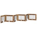 VidaXL Bramka dla psów z podpórkami 6 pcs Stare drewno 80 x 60 cm