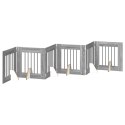 VidaXL Bramka dla psów z podpórkami 6 pcs Szary Sonoma 60 x 60 cm