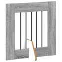 VidaXL Bramka dla psów z podpórkami 6 pcs Szary Sonoma 60 x 60 cm