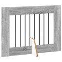 VidaXL Bramka dla psów z podpórkami 6 pcs Szary Sonoma 80 x 60 cm