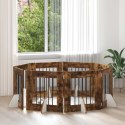 VidaXL Bramka dla psów z podpórkami 8 pcs Dąb wędzony 60 x 60 cm