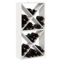VidaXL Regał na wino 2 pcs Biały 62 x 25 x 62 cm Lite drewno sosnowe