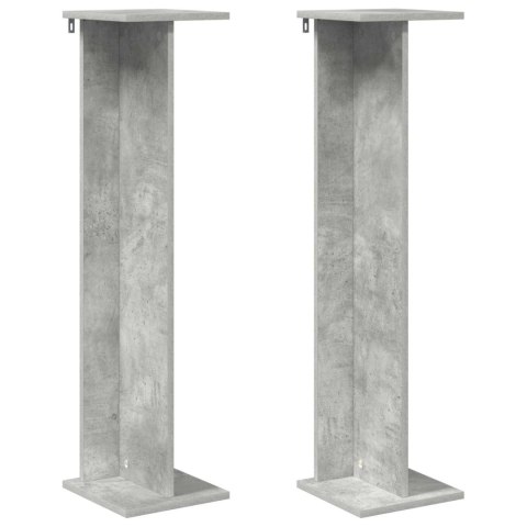 STOJAK NA ROŚLINY 2 SZT. BETONOWY SZARY 25X25,5X100,5CM