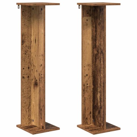 STOJAK NA ROŚLINY 2 SZT. STARE DREWNO 25X25,5X100,5CM
