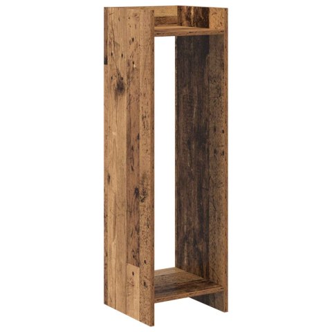 STOJAK NA ROŚLINY Z PÓŁKĄ 2 SZT. STARE DREWNO 30X30X100CM