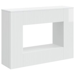 VidaXL Konsola Paski Biały Wysoki Połysk 101 x 29 x 74 cm