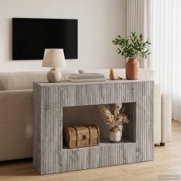 VidaXL Konsola Paski Szary Sonoma 101 x 29 x 74 cm Drewno inżynieryjne