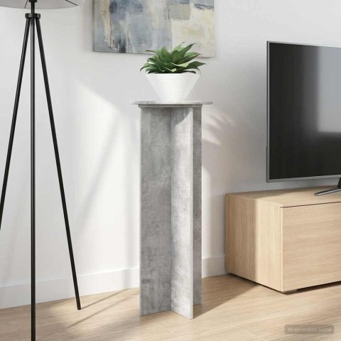 STOJAK NA ROŚLINY 2 SZT. BETONOWY SZARY Ø40X100CM
