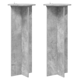 STOJAK NA ROŚLINY 2 SZT. BETONOWY SZARY Ø40X100CM