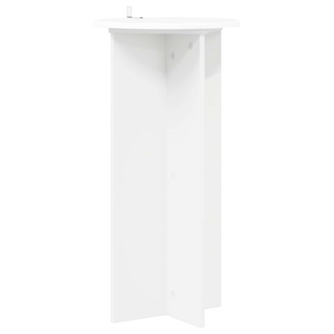 STOJAK NA ROŚLINY 2 SZT. BIAŁY Ø40X80CM DREWNO INŻYNIERYJNE