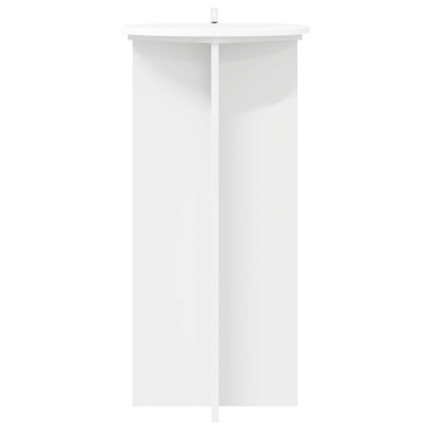 STOJAK NA ROŚLINY 2 SZT. BIAŁY Ø40X80CM DREWNO INŻYNIERYJNE