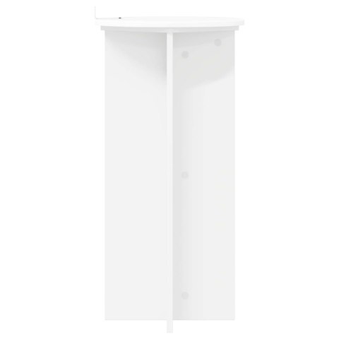 STOJAK NA ROŚLINY 2 SZT. BIAŁY Ø40X80CM DREWNO INŻYNIERYJNE