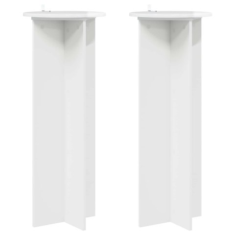 STOJAK NA ROŚLINY 2 SZT. BIAŁY WYSOKI POŁYSK Ø40X100CM