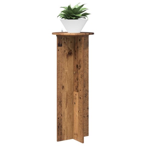 STOJAK NA ROŚLINY 2 SZT. STARE DREWNO Ø40X100CM