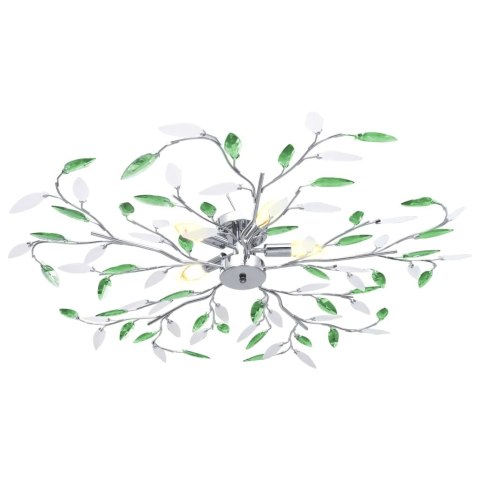 VidaXL Lampa sufitowa, listki z kryształków akrylowych, 5 żarówek E14