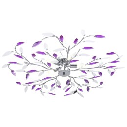 VidaXL Lampa sufitowa, listki z kryształu akrylowego, 5 żarówek E14