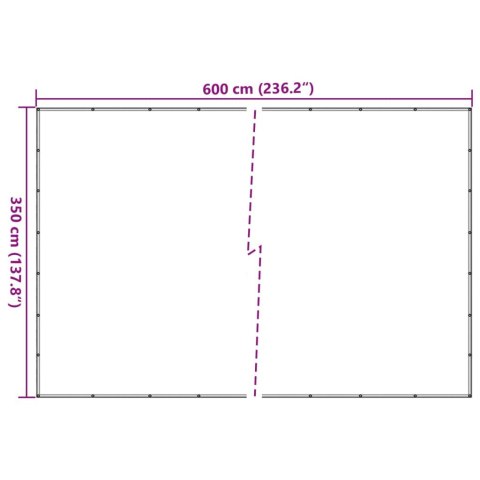VidaXL Siatka na kontener, HDPE, 3,5x6 m, czarna