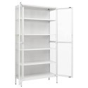 VidaXL Witryna, biała, 90x40x180 cm, stal i hartowane szkło