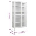 VidaXL Witryna, biała, 90x40x180 cm, stal i hartowane szkło