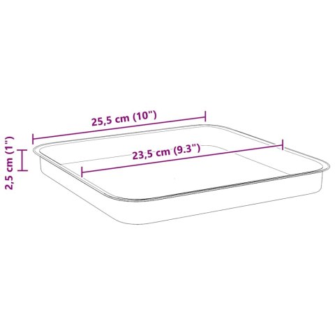 VidaXL Doniczki 6 pcs Czerwony ceglasty 33 x 33 x 26 cm