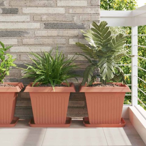 VidaXL Doniczki 6 pcs Czerwony ceglasty 38 x 38 x 30 cm