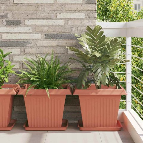 VidaXL Doniczki 6 pcs Czerwony ceglasty 43 x 43 x 33,5 cm