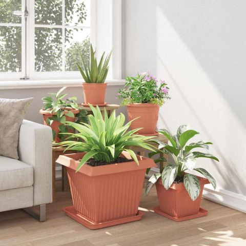 VidaXL Doniczki 6 pcs Czerwony ceglasty 43 x 43 x 33,5 cm
