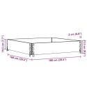 VidaXL Nadstawka paletowa, czarna, 100x100 cm, lite drewno sosnowe