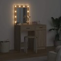 TOALETKA 2 PCS BRĄZOWA 50X41X135CM MATERIAŁ DREWNOPOCHODNY