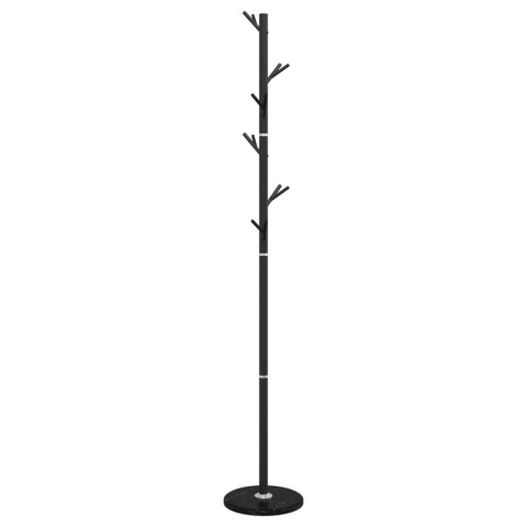 VidaXL Wieszak na płaszcze, czarny, 175 cm, malowane proszkowo żelazo