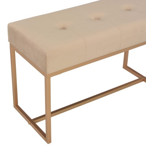 VidaXL Ławka, 80 cm, beżowa, aksamitna