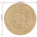 VidaXL Dywan ręcznie wypleciony z juty, 120 cm