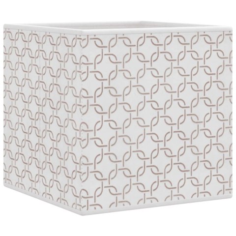 VidaXL Składane pudełka, 10 szt., kremowe, 32x32x32 cm, włóknina