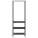 VidaXL Wieszak na Ubrania z półką Czarny Dąb 60 x 30 x 171 cm