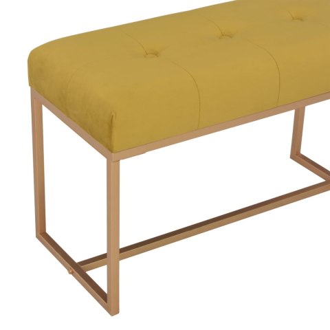 VidaXL Ławka, 80 cm, musztardowa, aksamitna