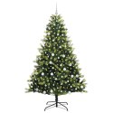 VidaXL Sztuczna Choinka Składana na Święta 300 LED Zielony 180 cm