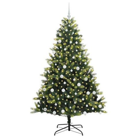 VidaXL Sztuczna Choinka Składana na Święta 300 LED Zielony 180 cm
