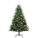 VidaXL Sztuczna Choinka Składana na Święta 300 LED Zielony 180 cm