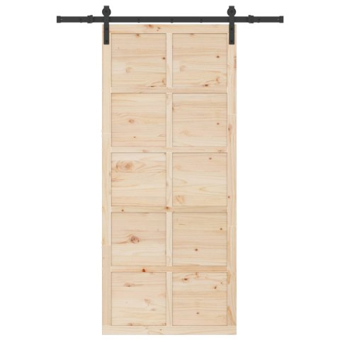 DRZWI PRZESUWNE NATURALNY 80X208CM LITE DREWNO SOSNOWE