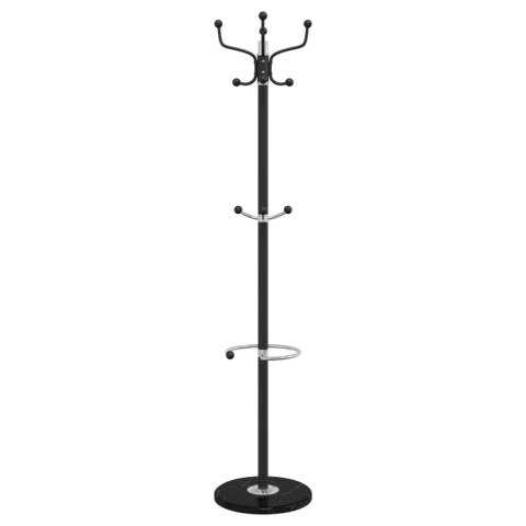 VidaXL Stojący wieszak na płaszcze, czarny, 180 cm, malowane żelazo