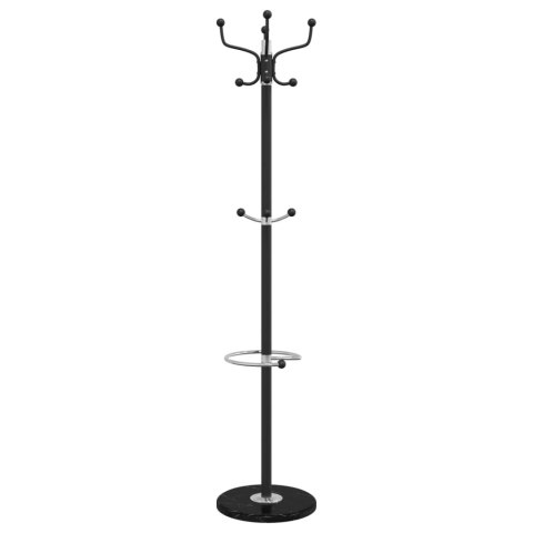 VidaXL Stojący wieszak na płaszcze, czarny, 180 cm, malowane żelazo