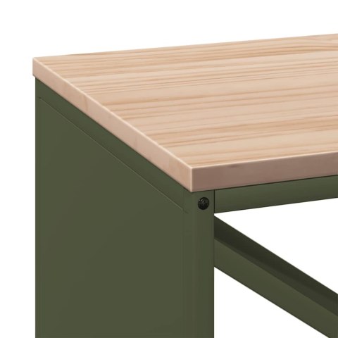 STOJAK NA DREWNO OPAŁOWE Z DREWNIANYM BLATEM 100,5X35,5X40CM