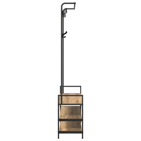 VidaXL Wieszak na płaszcze z półką Dąb rzemieślniczy 95 x 34 x 184 cm