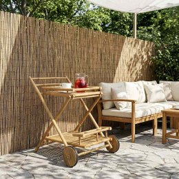 VidaXL Wózek do herbaty z kółkami Naturalny 79 x 67.5 x 84 cm Bambus