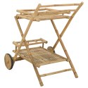 VidaXL Wózek do herbaty z kółkami Naturalny 79 x 67.5 x 84 cm Bambus