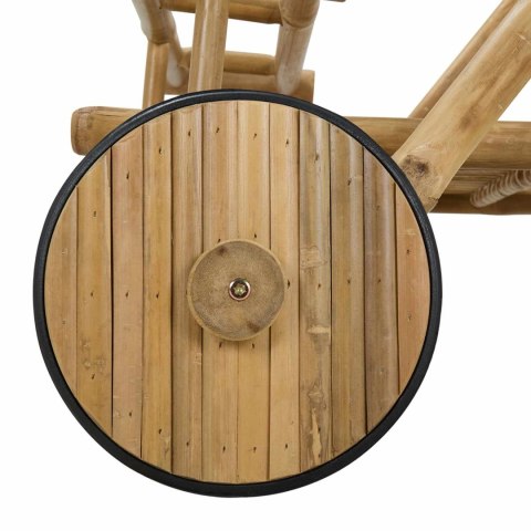VidaXL Wózek do herbaty z kółkami Naturalny 79 x 67.5 x 84 cm Bambus