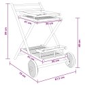 VidaXL Wózek do herbaty z kółkami Naturalny 79 x 67.5 x 84 cm Bambus