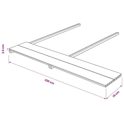 VidaXL Deska Tarasowa 6 pcs Ciemny brąz Kompozyt drewniano-plastikowy